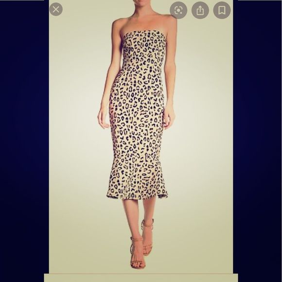 Cinq e sept Luna Leopard Mermaid Dress - Picture 9 of 9